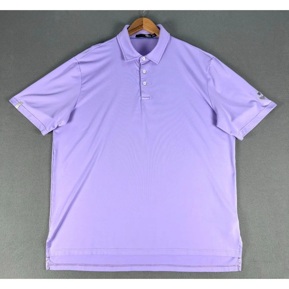 RLX Ralph Lauren Polo Shirt Mens XL Lavender Purple Ridgemoor Country Club Golf - Picture 3 of 11